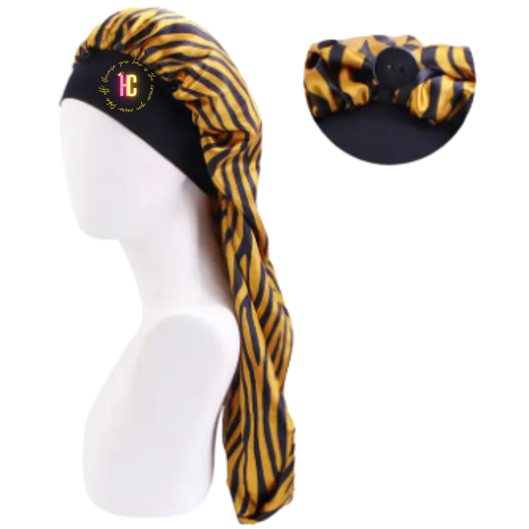 Zebra Print Braid Bonnets