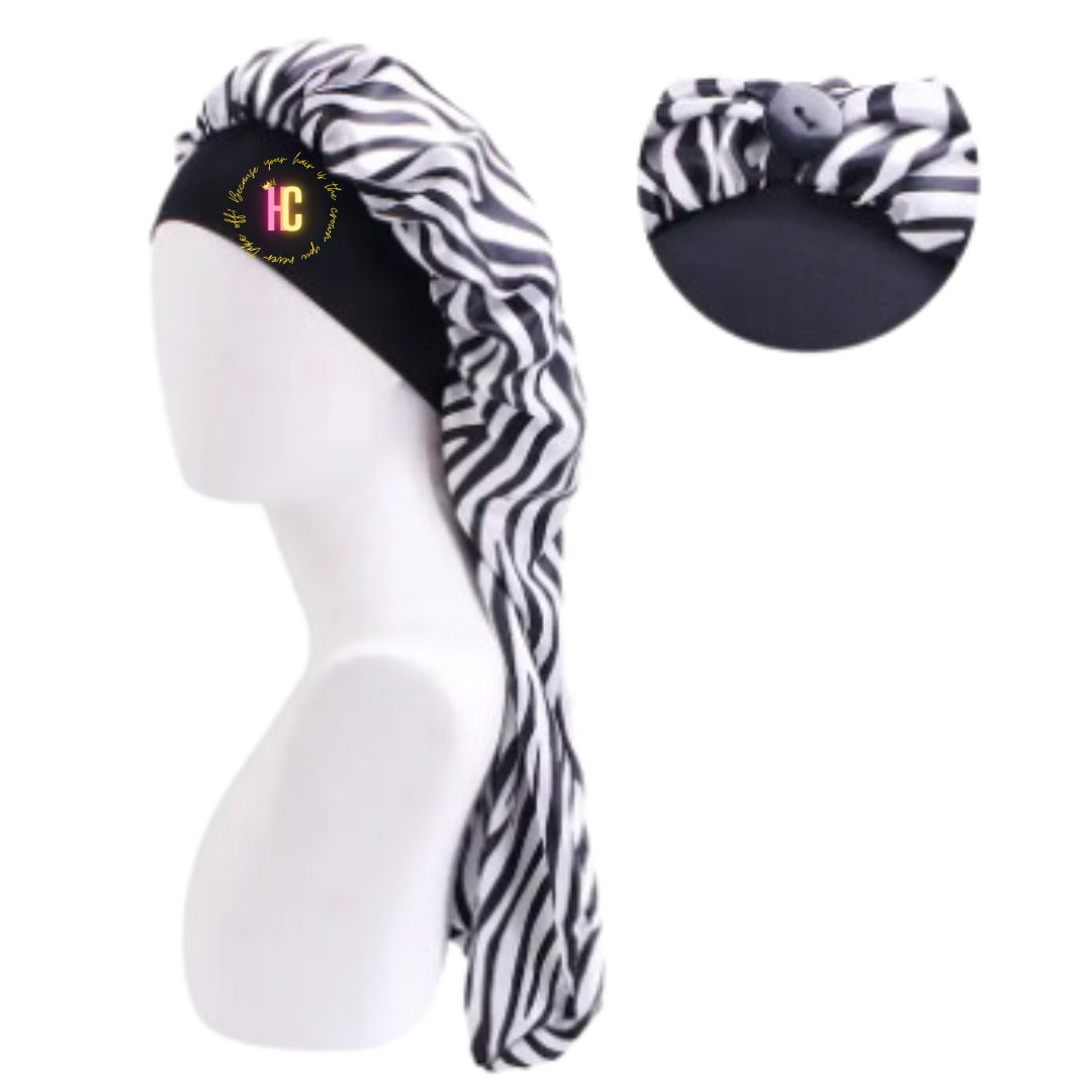 Zebra Print Braid Bonnets