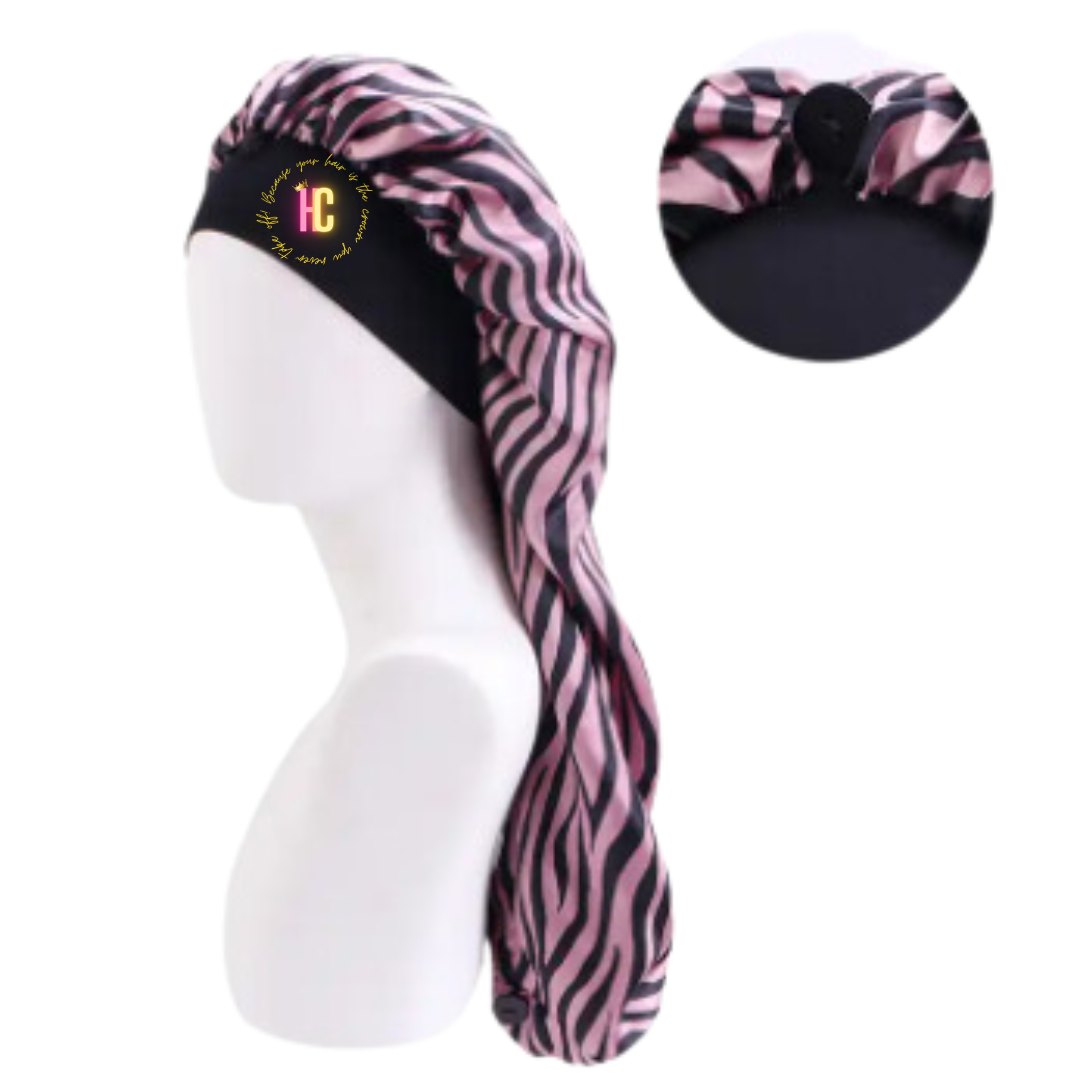 Zebra Print Braid Bonnets