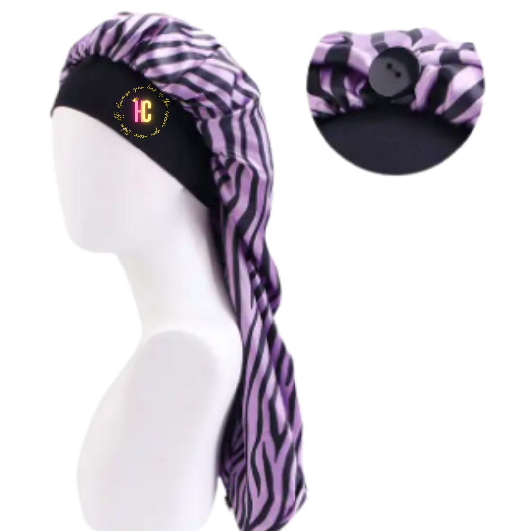 Zebra Print Braid Bonnets