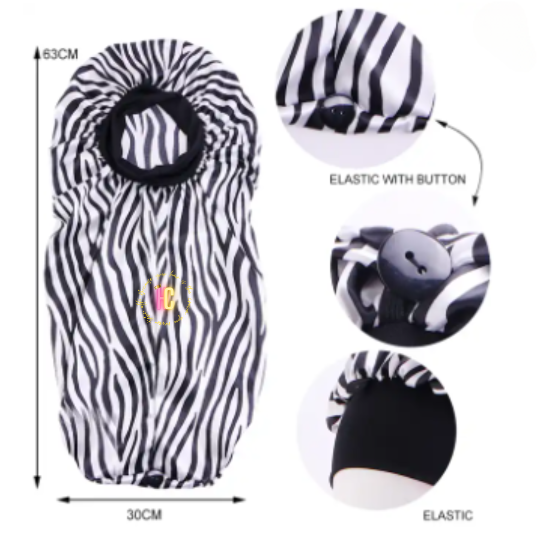 Zebra Print Braid Bonnets