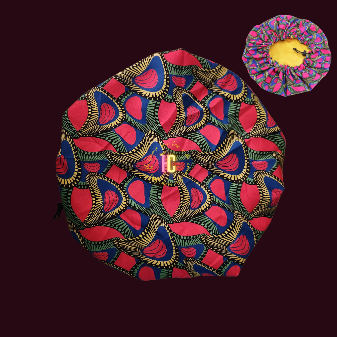 African Print Adjustable Bonnets