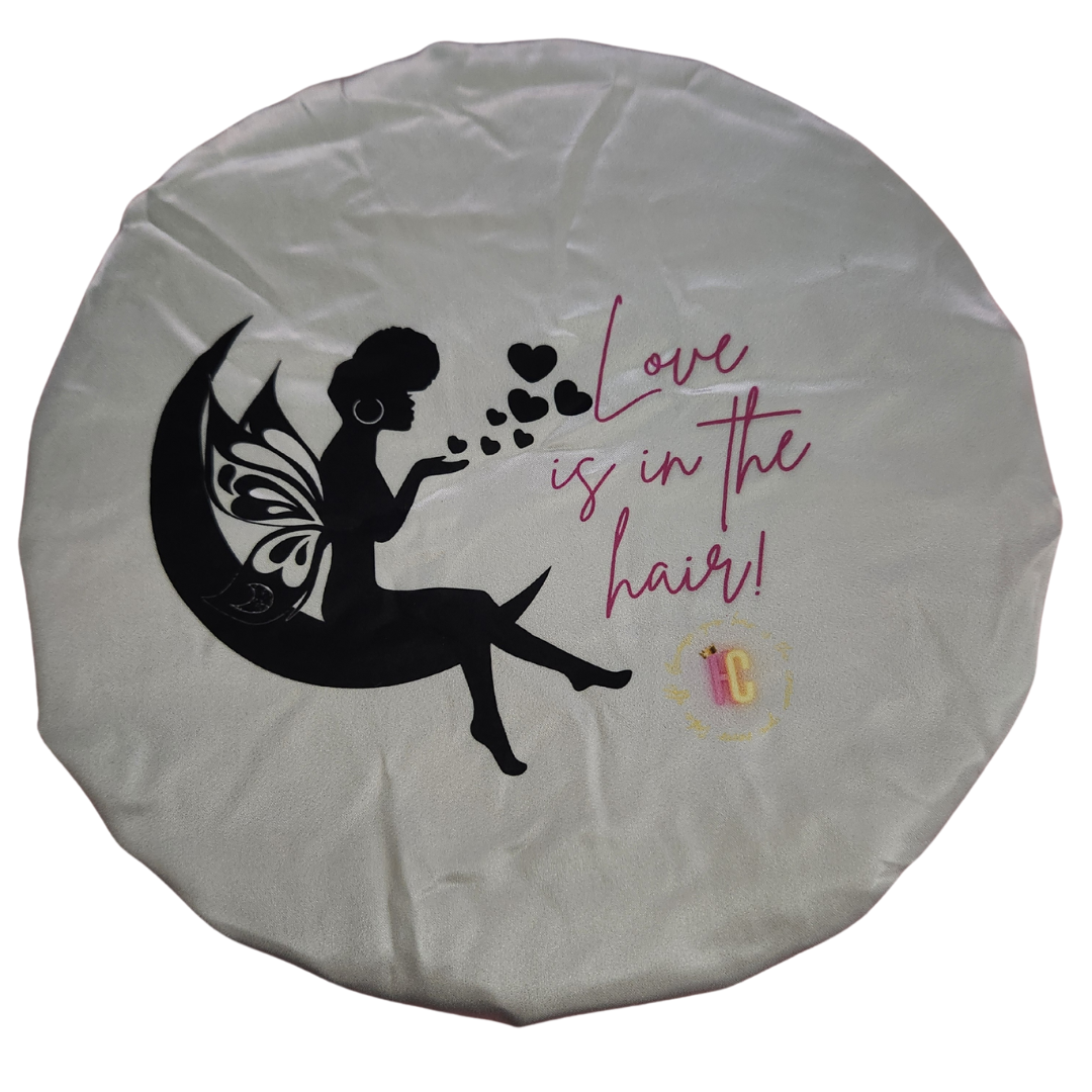 Love is in the Hair Reusable Shower Cap