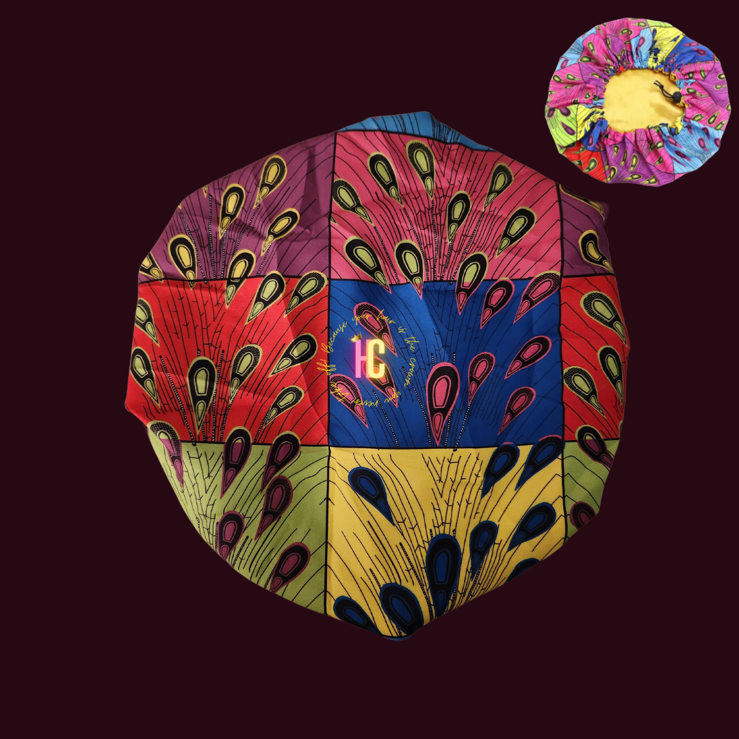 African Print Adjustable Bonnets