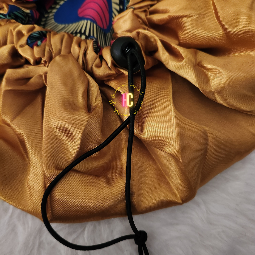 African Print Adjustable Bonnets