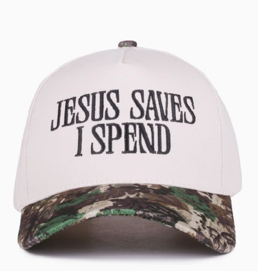Jesus Saves I Spend Canvas Hat