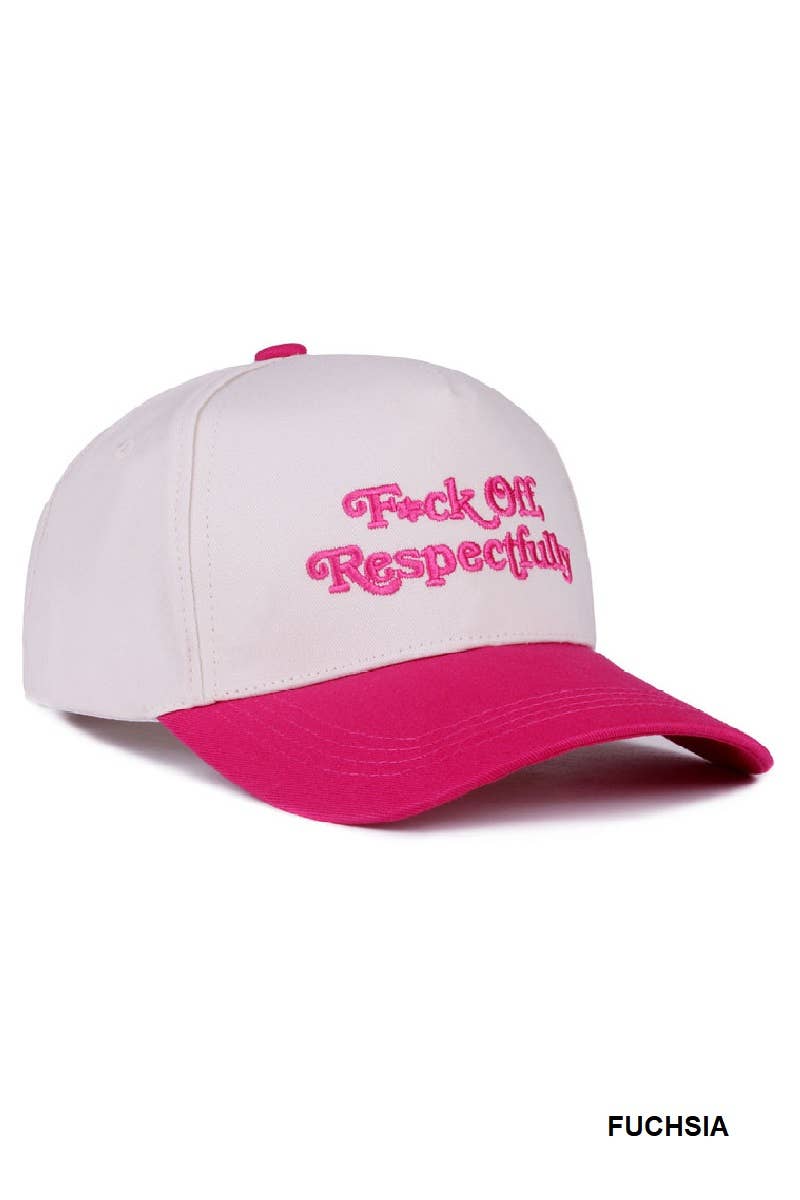 Fx Ck Off Respectfully Two Tone Canvas Cotton Cap SI
