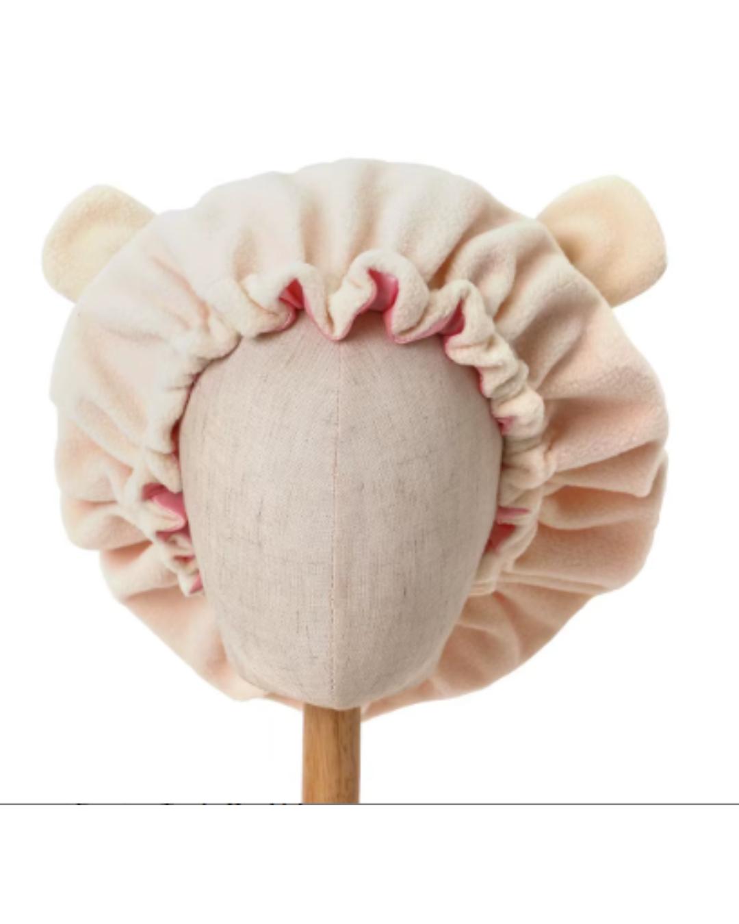 Satin Lined Bear Ear Bonnet