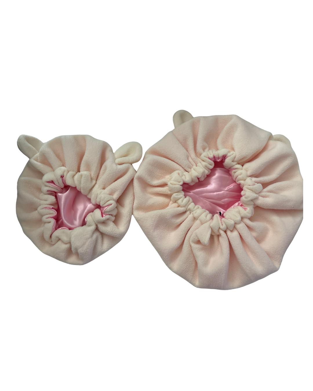 Satin Lined Bear Ear Bonnet