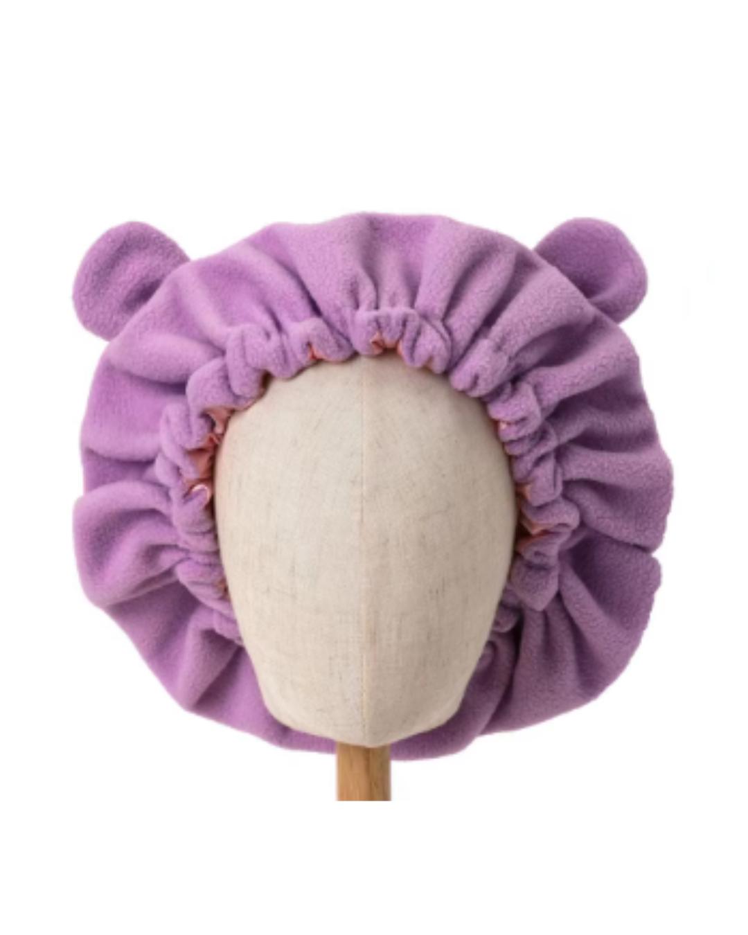 Satin Lined Bear Ear Bonnet