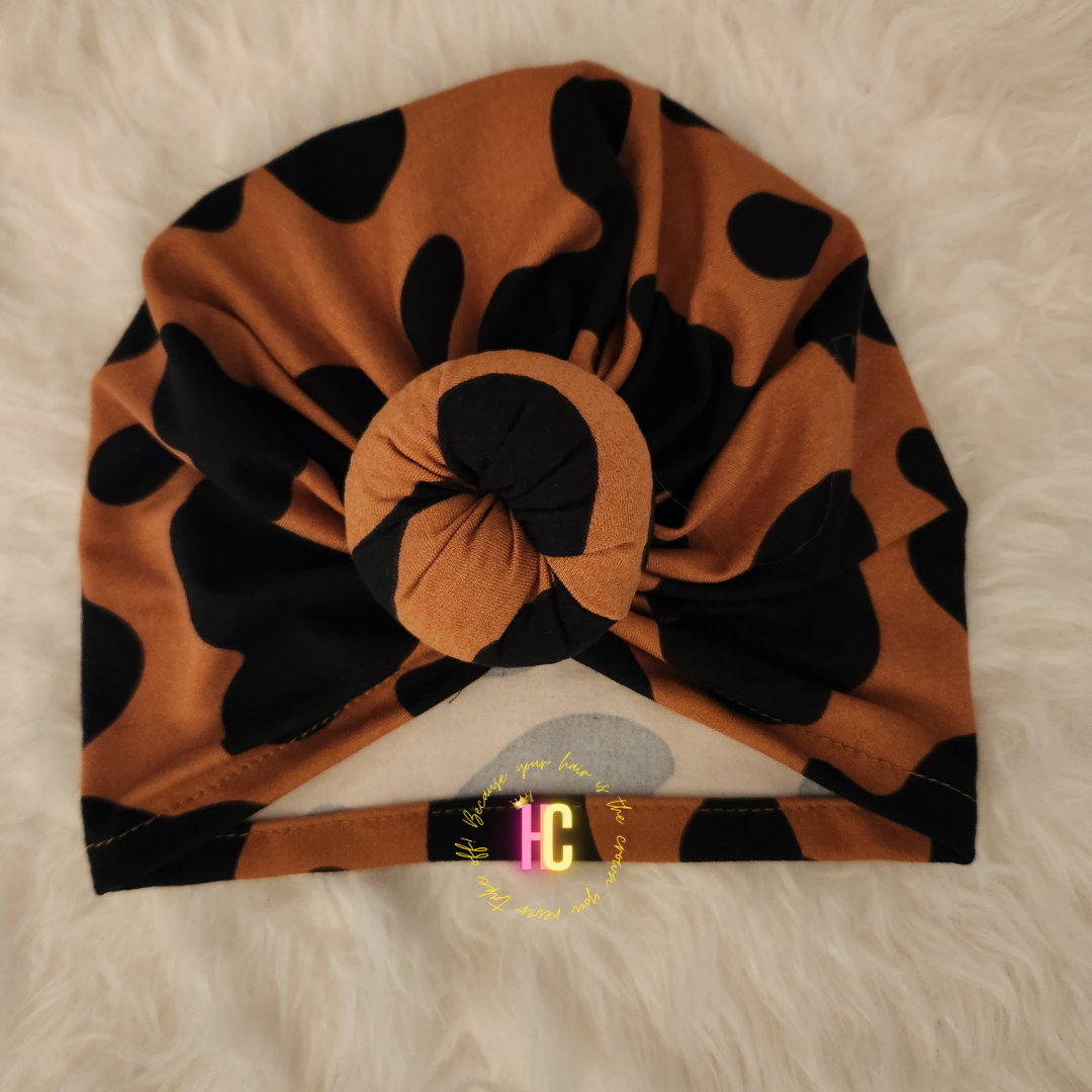 Animal Print Turbans w/ Bun