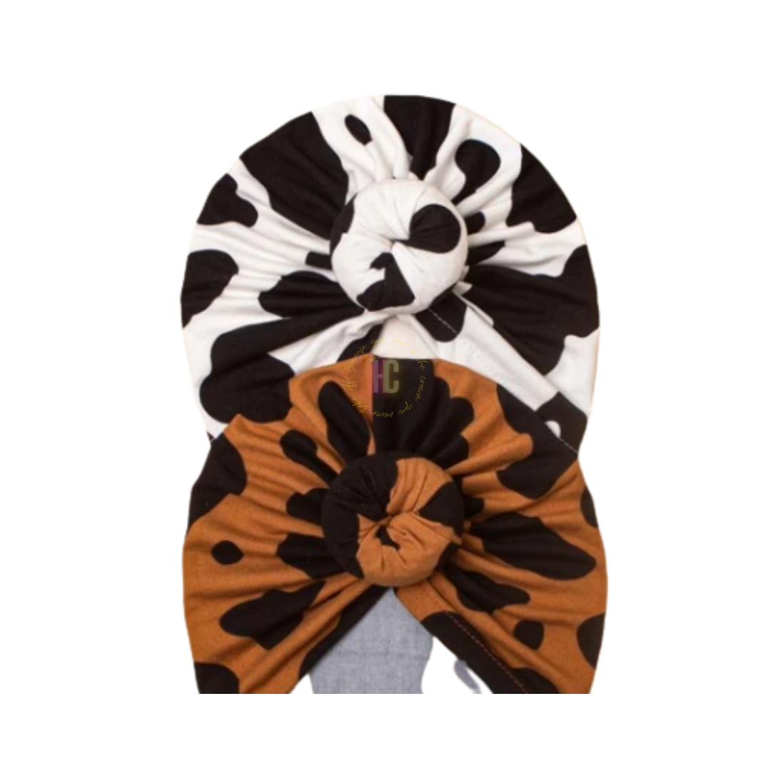 Animal Print Turbans w/ Bun